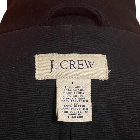 J Crew Dock Peacoat Black with Thinsulate 80% Wool 20% Nylon - Picture 6 of 8